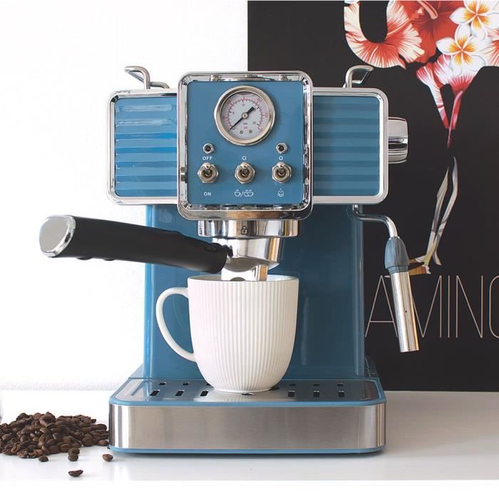 Machine à café expresso - LIVOO - DOD174 - Réservoir 1,5L - 15 bars - Buse vapeur inox