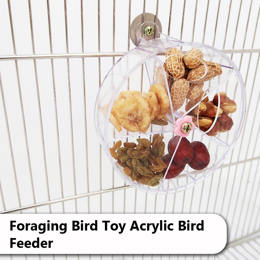 Rotate Pet Parrot Toys, Wheels, Bite Chewing, Foraging Food Box, Cage Feeder, Birds Accessories