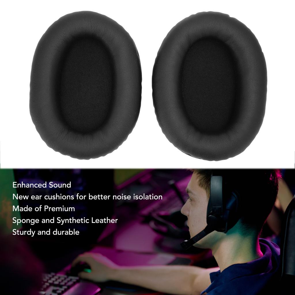 Headphone Ear Pads Soft Breathable Replacement Headset Ear Cushions for Kingston HyperX Cloud Flight