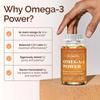 Hochpotentes Omega-3-Fischöl-Nahrungsergänzungsmittel, 120 Weichkapseln pro Flasche