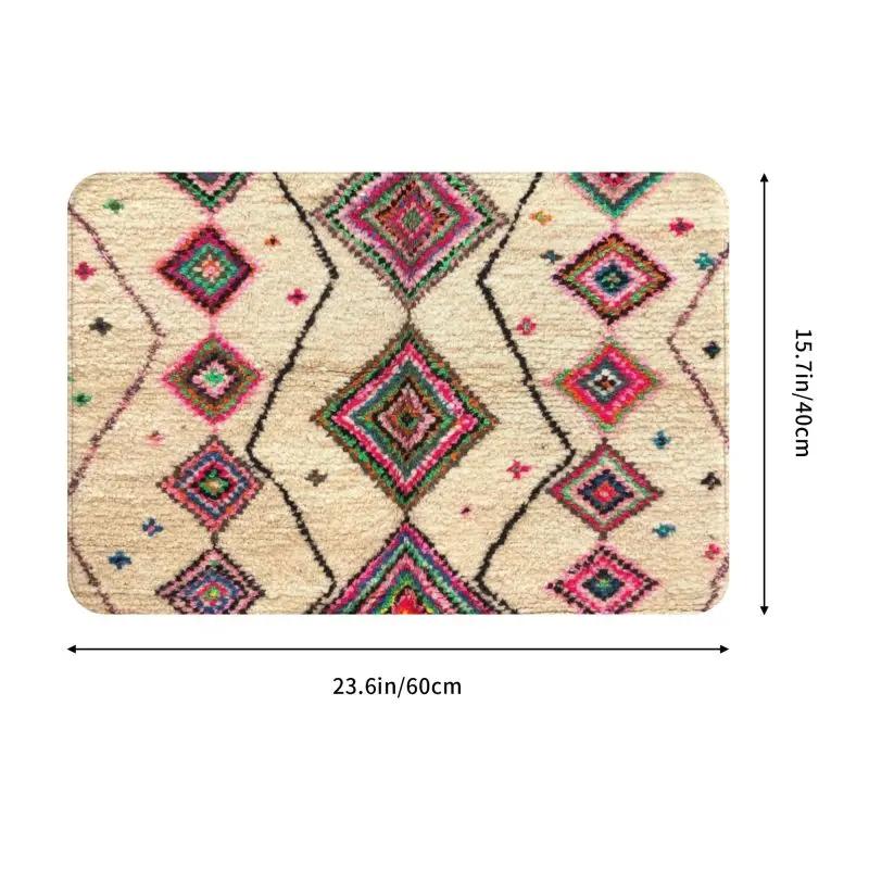 Marokkaans Berber Tapijt Boho Stijl Deurmat Antislip Antiek Boheems Geometrisch Deurmat Vloer Badkamer Entree Tapijt