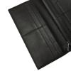Used 12695 Linen Long Horizontal Wallet 101.79.978 7940 Textured Calfskin Bifold Anagram Embossed Black Men's from