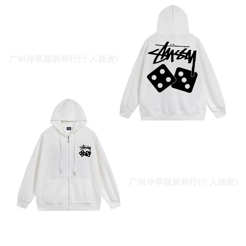 Unisex Mikina s kapucí na zip s fleecovou podšívkou a potiskem písmen Volný střih Bavlna Dlouhý rukáv Pánská Dámská