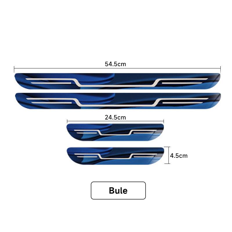 Stainless Steel Car Door Threshold Protection Stick Bumper Moldings Chrome Trim Auto Protector Accessories Styling Black