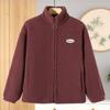 Plus Size Velvet Fleece Jacket: Loose Fit Lambswool Sweatshirt for Middle-Aged & Elderly