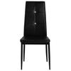 Vidaxl Dining Chairs, 4 Pcs, Black, Upholstered In Faux Leather