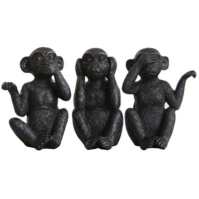 3 pezzi Statuetta Scimmia in Resina Ornamento Decorazione Scimmia in Resina Statuetta Animale Carina Statuetta Scimmia in Resina Adorabile Statuetta Scimmia