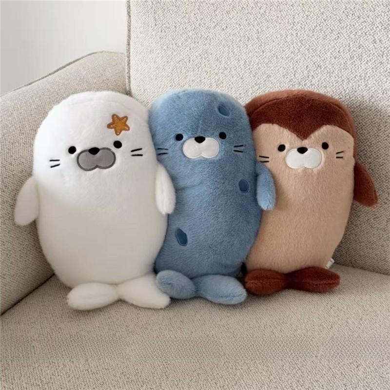 Cuscino Peluche Cartone Animato Animale Carino Con Design Ricamato Per Decorazione Soggiorno