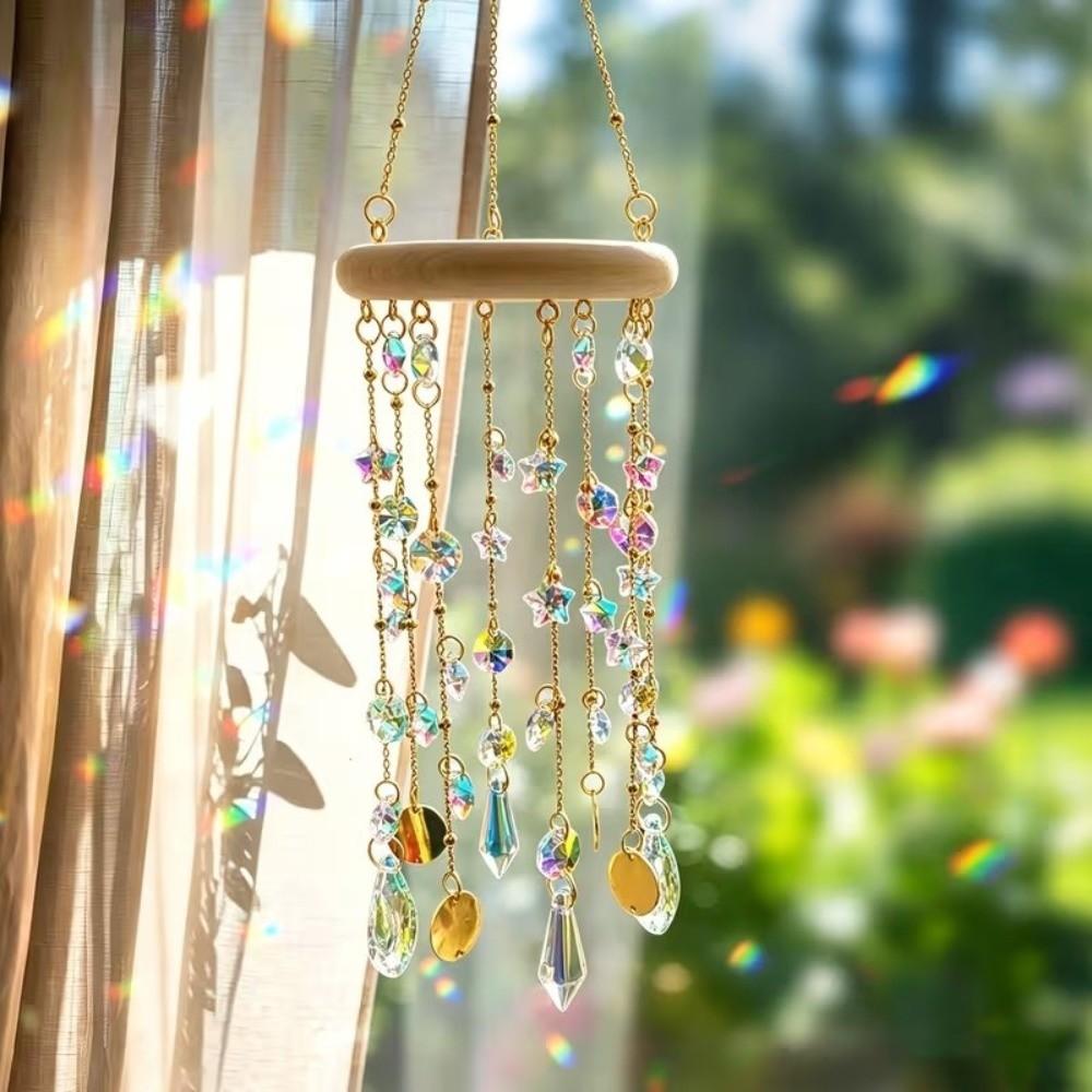 Light Refraction Crystal Sun Catcher Hanging Window Hanging Decor Wind Chime Birthday Gift
