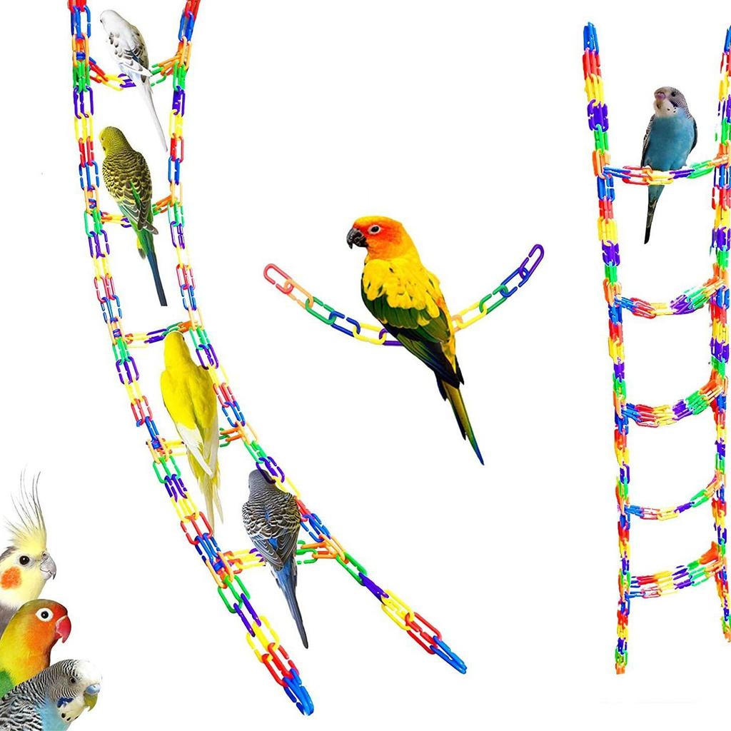 Sugar Glider Climbing Rope Swing DIY Pet Climbing Rope Sugar Glider Gliding Training Supplies Plastic Chain Link Bird Toys