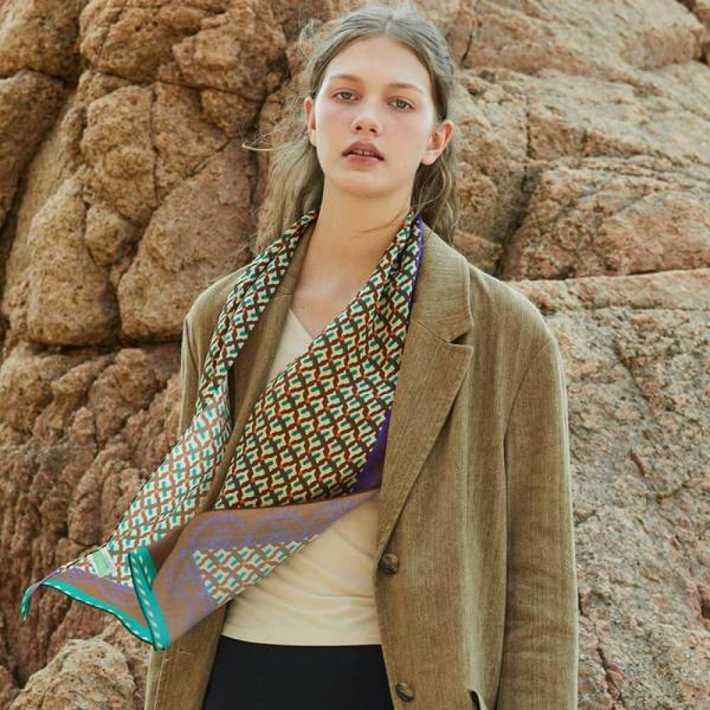 Ana Maison Retro Silk Long Petit Scarf Pml 1429