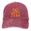 Infinity Divided By 21 Million Bitcoin Baseball Cap Bitcon Vintage Dad Hats Unisex Outdoor Adjustable Fit Hats Cap