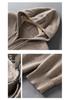 Men's Hooded Wool Cardigan - Solid Color, Zipper, Drawstring, Loose Fit Knitted Sweater Jacket