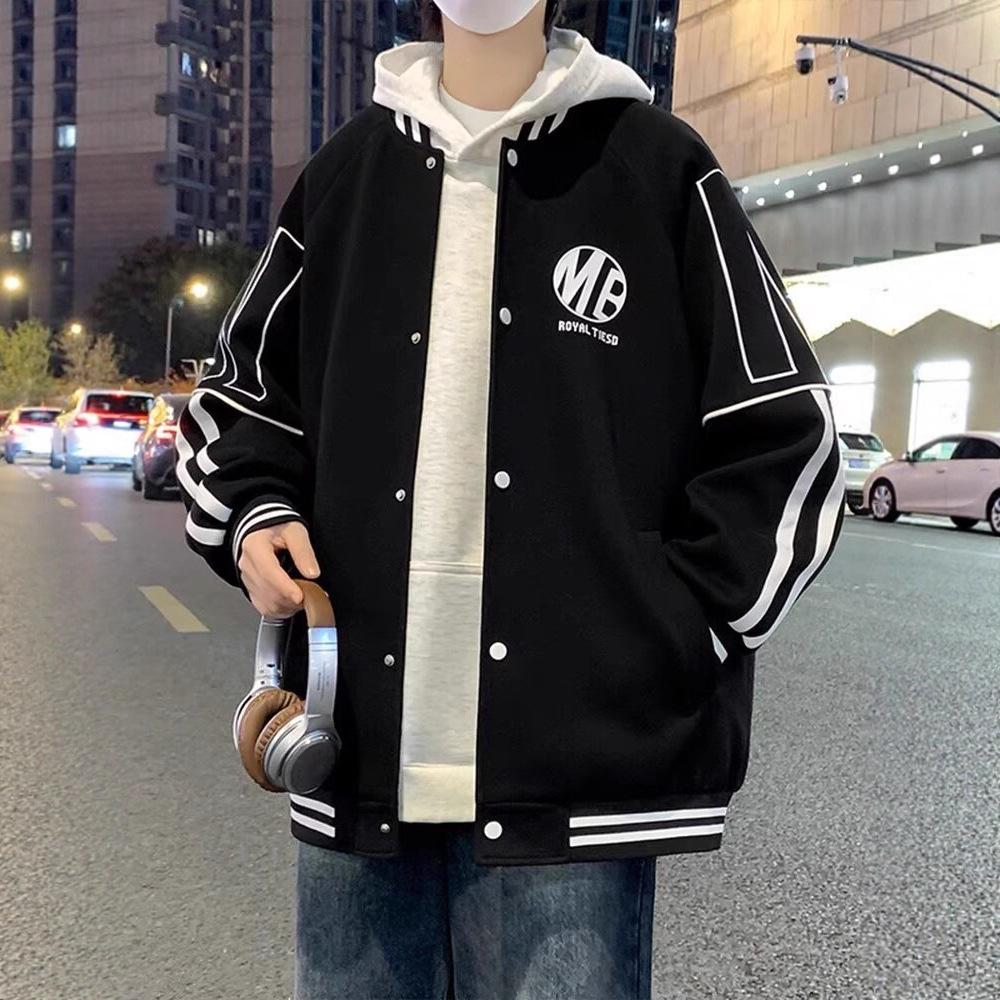 Youth Baseball Jacket for Spring and Autumn - Stylish 2025 Outerwear for Junior High and High School Boys