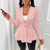 Elegant Office Ladies Coat Autumn And Winter Long-sleeved Thickened Slim Fashion Jacquard Blazer Coats Women Jacket