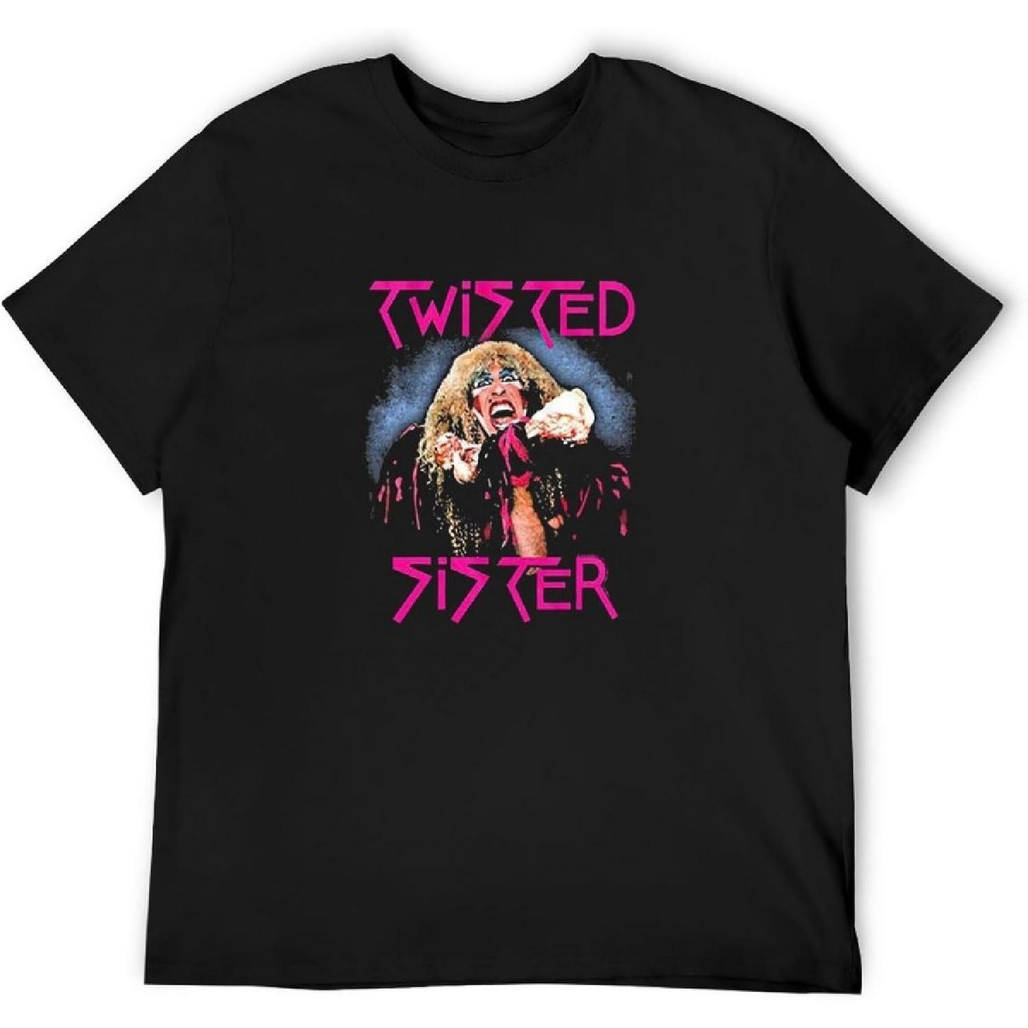

XIANGCUIJIAO Twisted Sister Stay Hungry Album Dee Snider Singer Glam Rock Ban T-Shirt Graphic Unisex Black XXXXXL чорний