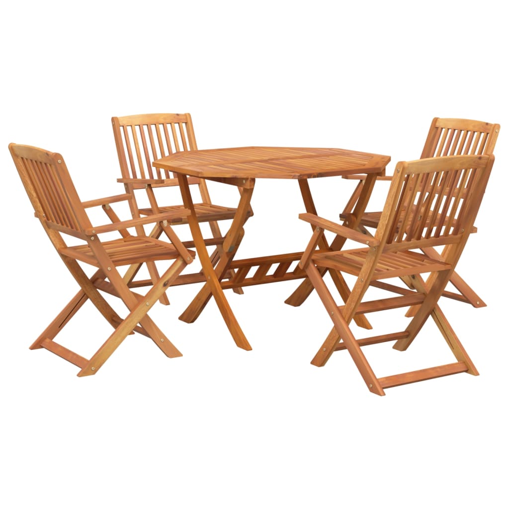 Vidaxl 5-Cz. Gartenmöbel-Set, Massives Akazienholz
