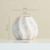 Shu Men Wabi-Sabi Stil Keramikkrug: Retro-Musterung, verwitterte Textur, Trockenblumen-Vase für Wohnzimmer- oder Esstisch-Dekoration