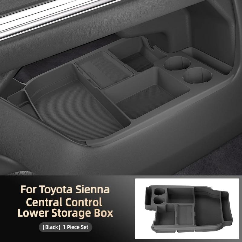 For Toyota Sienna Silicone Storage Box  Center Console under Layer Modification Special Car Interior Accessories Organizer