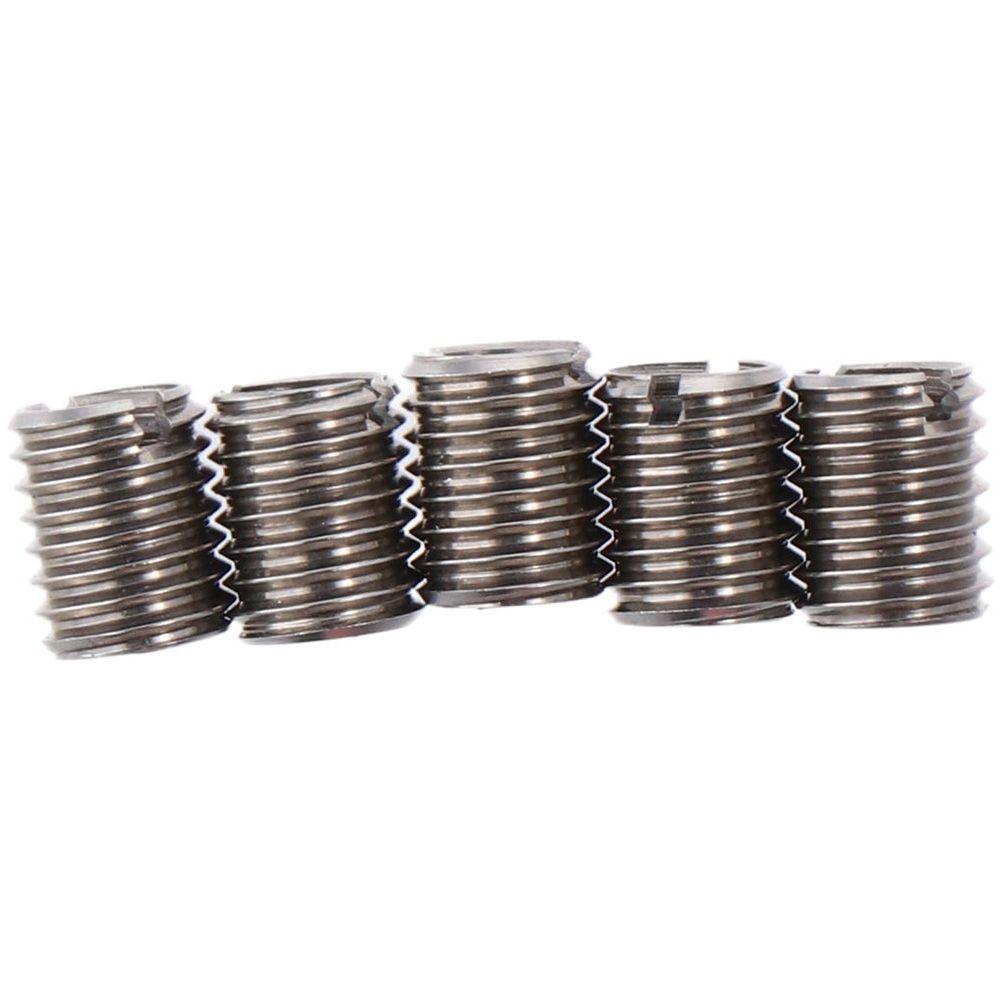 5Pcs Stainless Steel Thread Repair Insert Kit Thread Adapters Sleeve Reducing Nut for M10 12mm Male To M8 Female