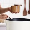 Acacia Wood Salt Jar with Spoon Solid Wood Seasoning Box Pepper Box Kitchen Seasoning Bottle Salt Box  Storage Seasoning Jar