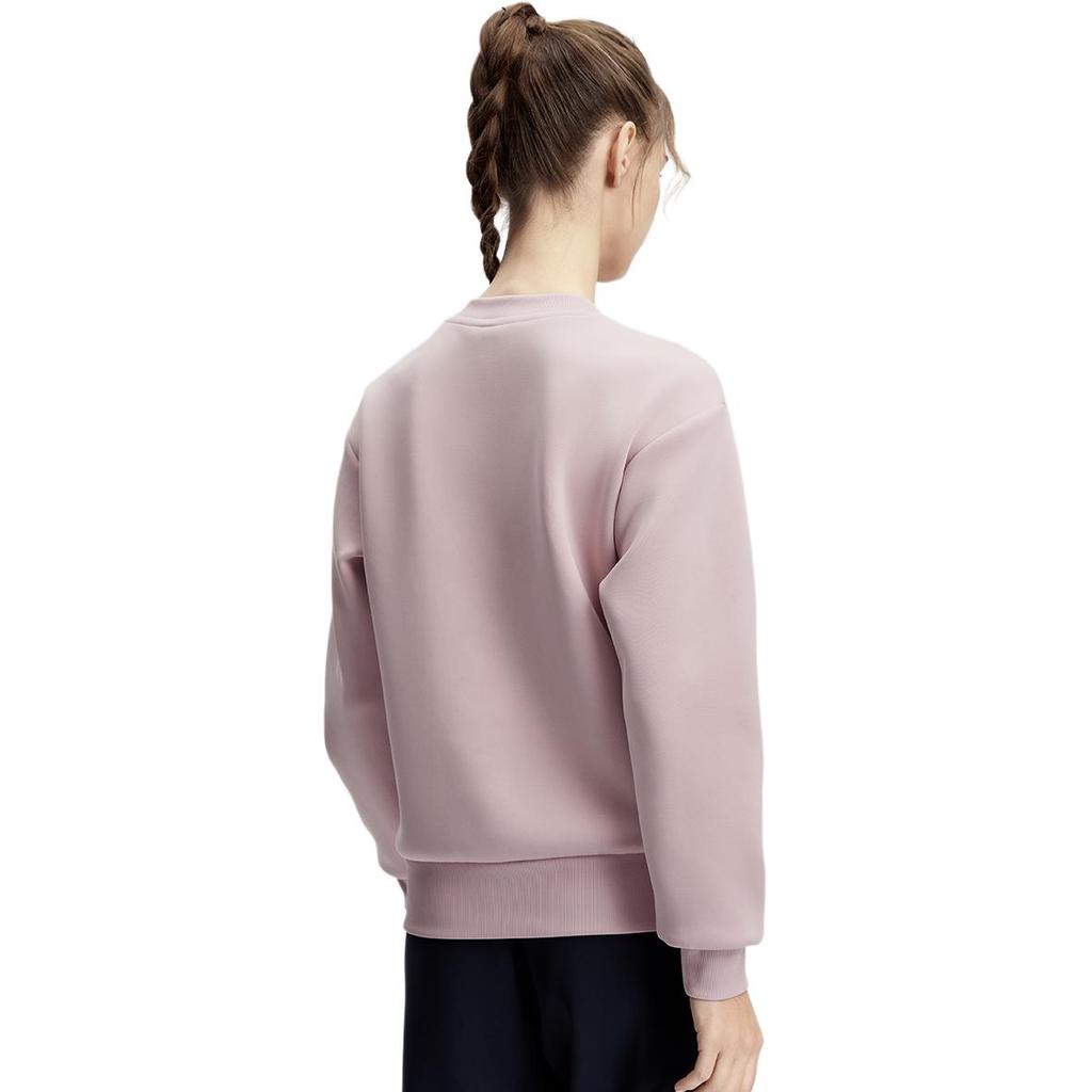 Fila Letter Print Fitness Pullover Sweatshirt Women Sweatshirt Light-Purple Red A11W411209F-PK