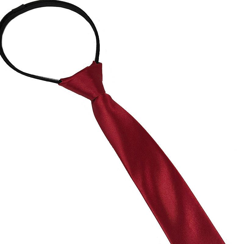 

Краватка на блискавці Чоловіча Легко одягається Чоловіча та Жіноча Вузька версія 5 см Однотонна Формальний одяг Діловий кежуал Шлюб Студенти бордовий