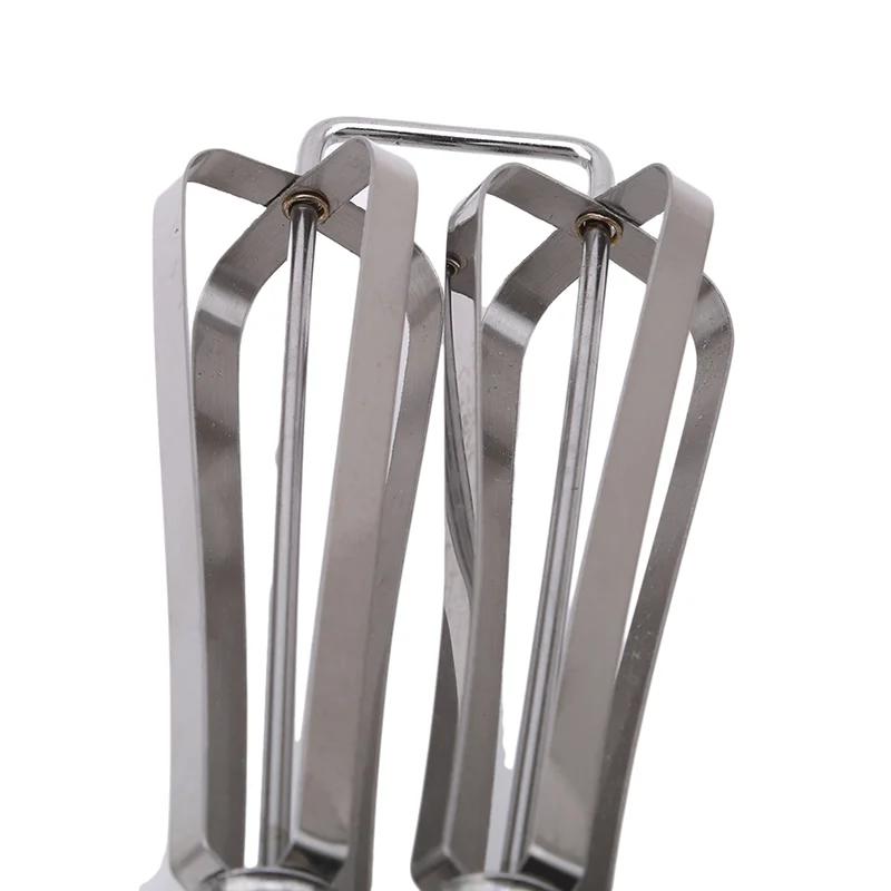 Nerezová ocelová rotační ruční šlehačka, šlehač vajec, dvojúčelový plastový mixér, kuchyňský nástroj na vaření