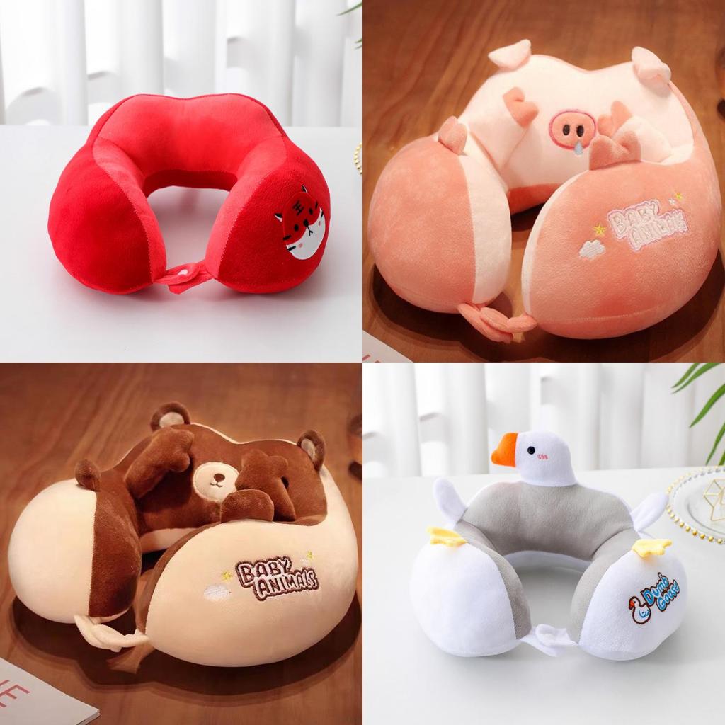 U Shaped Cartoon Airplane Neck Pillow Travel Head Rest For Office And Commuting