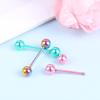 7 Pcs/Set The Plating Color Steel Stainless Steel Rod Tongue Nailed Double Ball