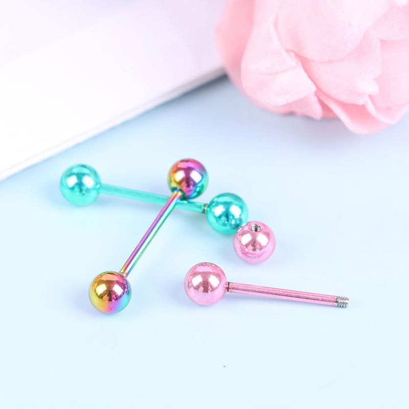 7 Pcs/Set The Plating Color Steel Stainless Steel Rod Tongue Nailed Double Ball