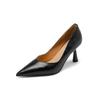 Krazing Pot Sheep Skin Summer Autumn Thin High Heels Party Shoes Women Pointed Toe Concise Shallow Pumps