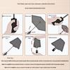 Ten-Rib Automatic Black Glue Sun and Rain Protection Umbrella, Three-Fold Design with Custom Logo Option