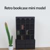 Classical Miniature Bookshelf Cabinet 1/12 Dollhouses Storage Organizer Kids Learning Activity Dollhouses Scene Setting