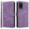 For TCL 502 Case RFID Blocking Drop-proof Wallet Phone Cover with Handy Strap