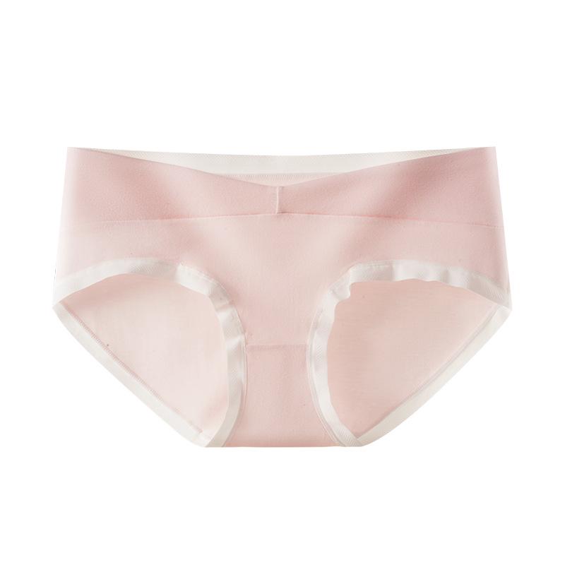 Summer Maternity Underwear: Ice Silk, High Elasticity, Low Waist, Pure Cotton Crotch, Tummy Support for Mid To Late Pregnancy