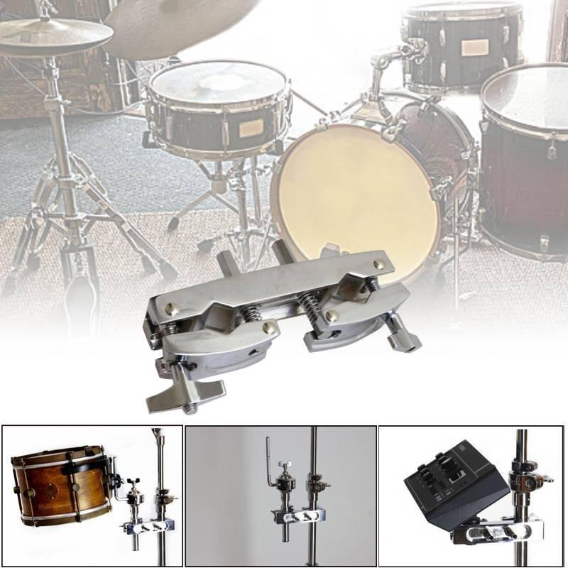 Heavy Duty Drum Set Clamp Reliable Dual Drum Holder Jazz Drum Mounting Clip