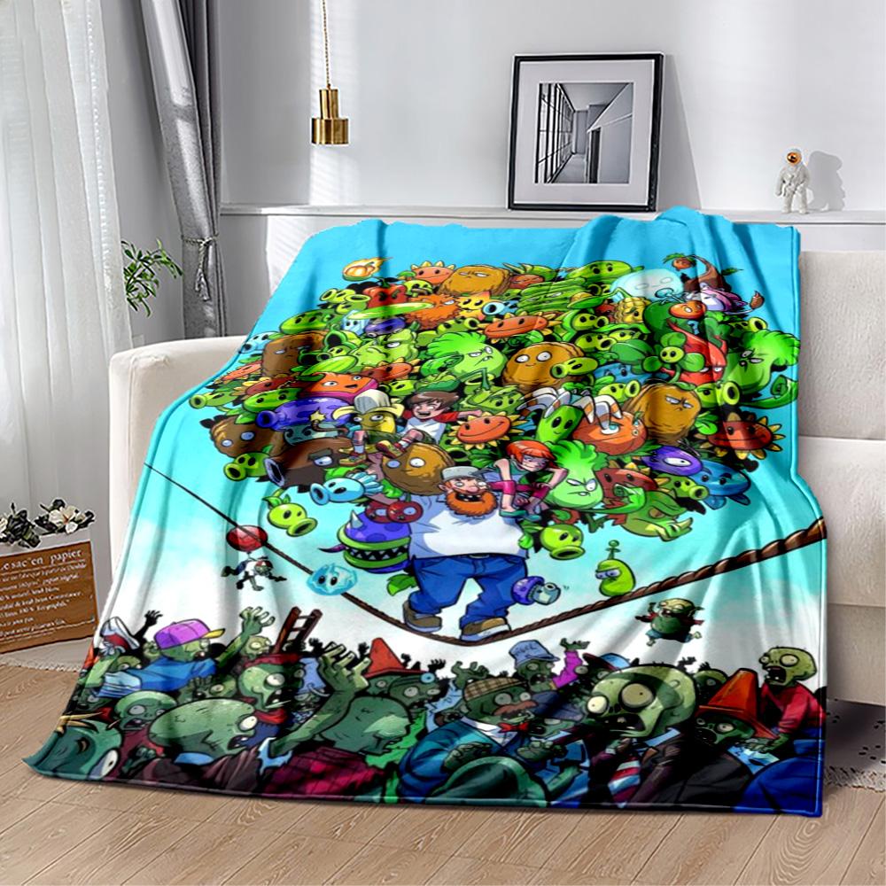 Plants vs. Zombies blankets Suitable for sofas, travel, living rooms also a good gift for friends and family Suitable for all seasons.