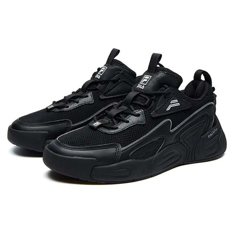 Fila Vortex Low Top Retro Basketball Shoes Men Sneaker Black F12M111234FBK