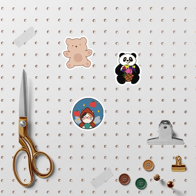 90-Piece Cute Cartoon Girl Stickers for Journal, Diary, or Phone Decoration