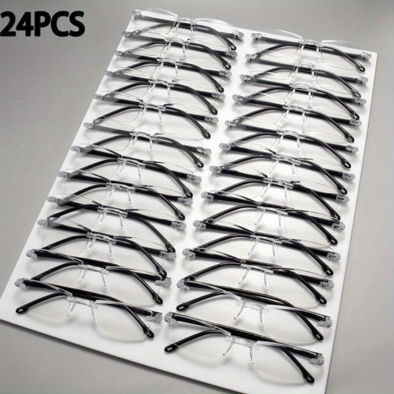24PCS frameless cut edge reading glasses fashionable glasses minimalist reading glasses for both men and women