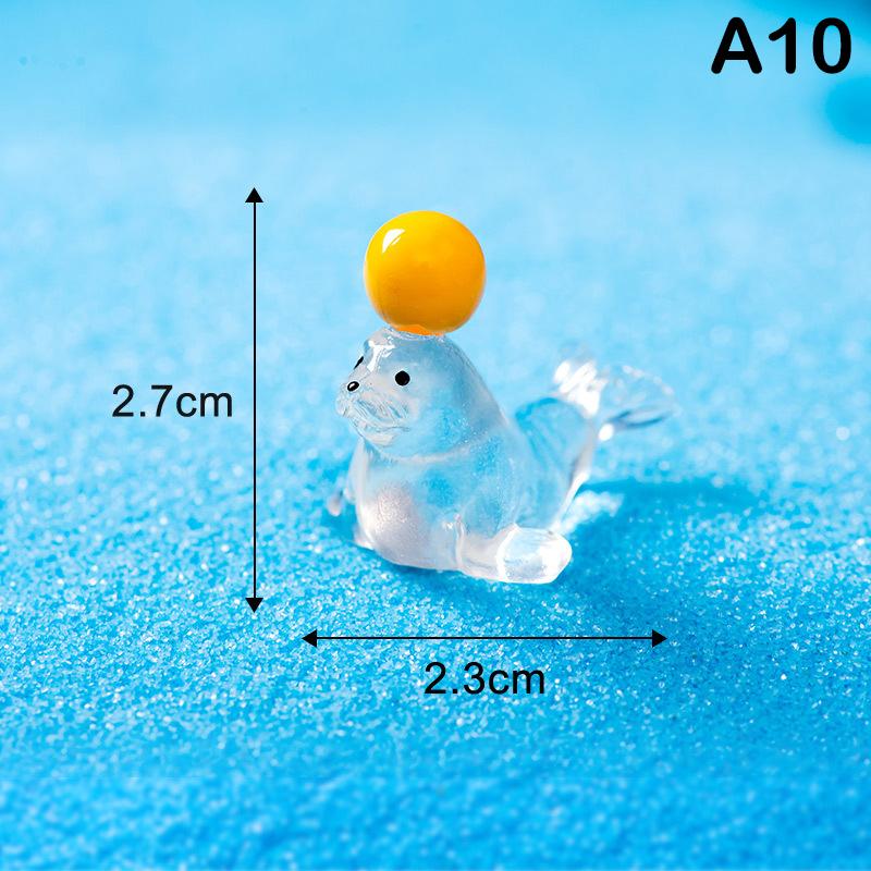 Luminous Fish Marine Animal Ornament Glow Pendant Micro Garden Craft Resin Landscape Fish Tank Desktop Decoration