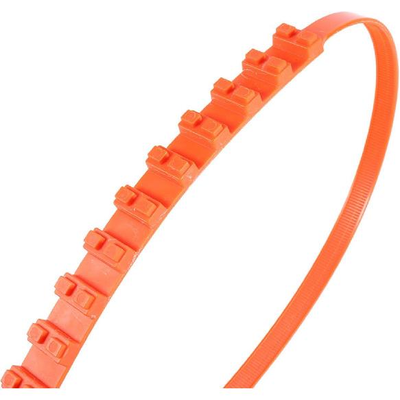Low Temperature Resistant 10 Pcs/Set Reusable Tire Chains, Easy to Install Wheel Chains, Orange Colour for Car Truck Snow Chains Car Snow Chains for