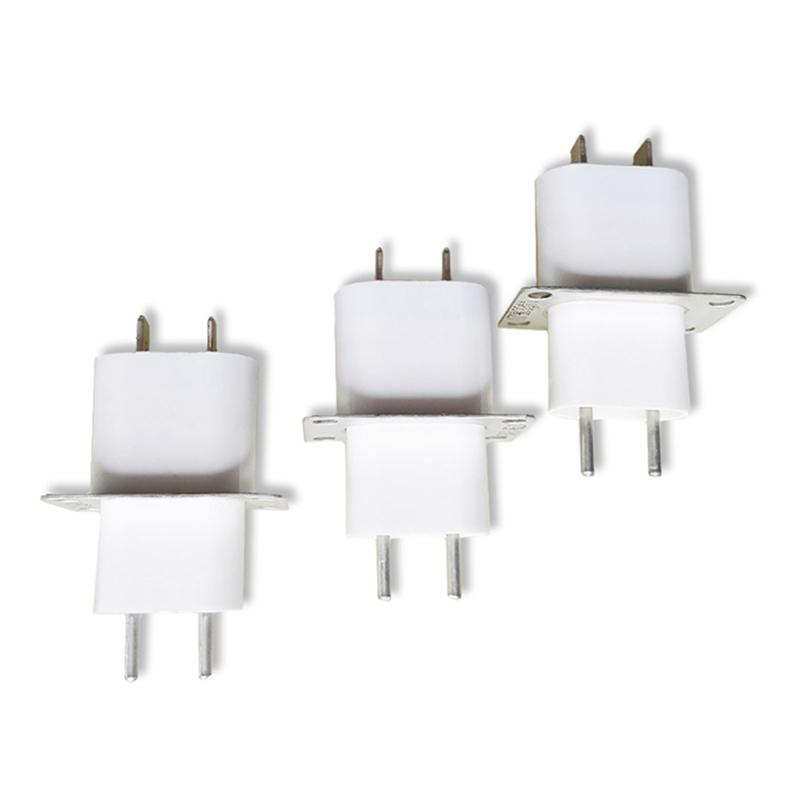 Home Electronic Microwave Oven Magnetron Filament 4 Pin Socket Converter White
