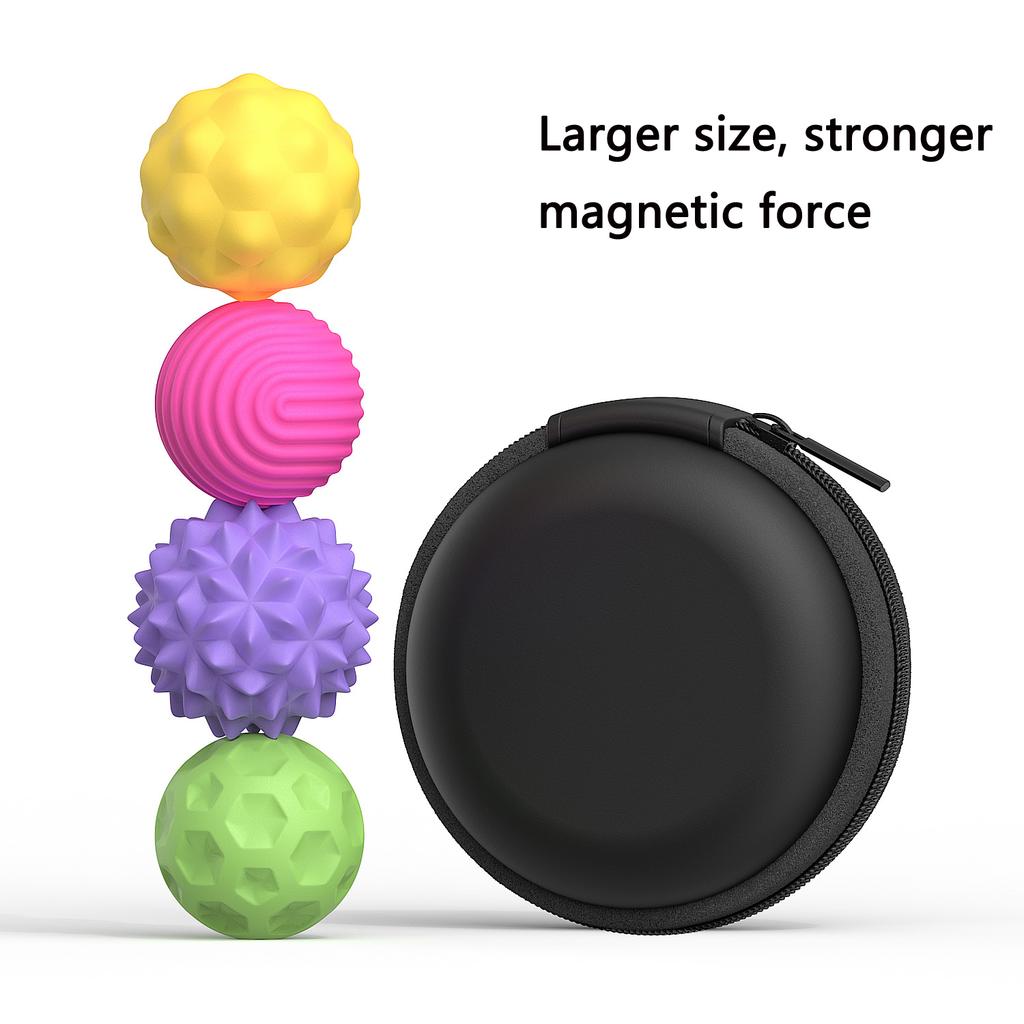 Magnetic Sensory Fidget Balls Silicone Stress Relief Toys for Adults & Teens with Autism ADHD Anxiety Fun Travel Toys Gift