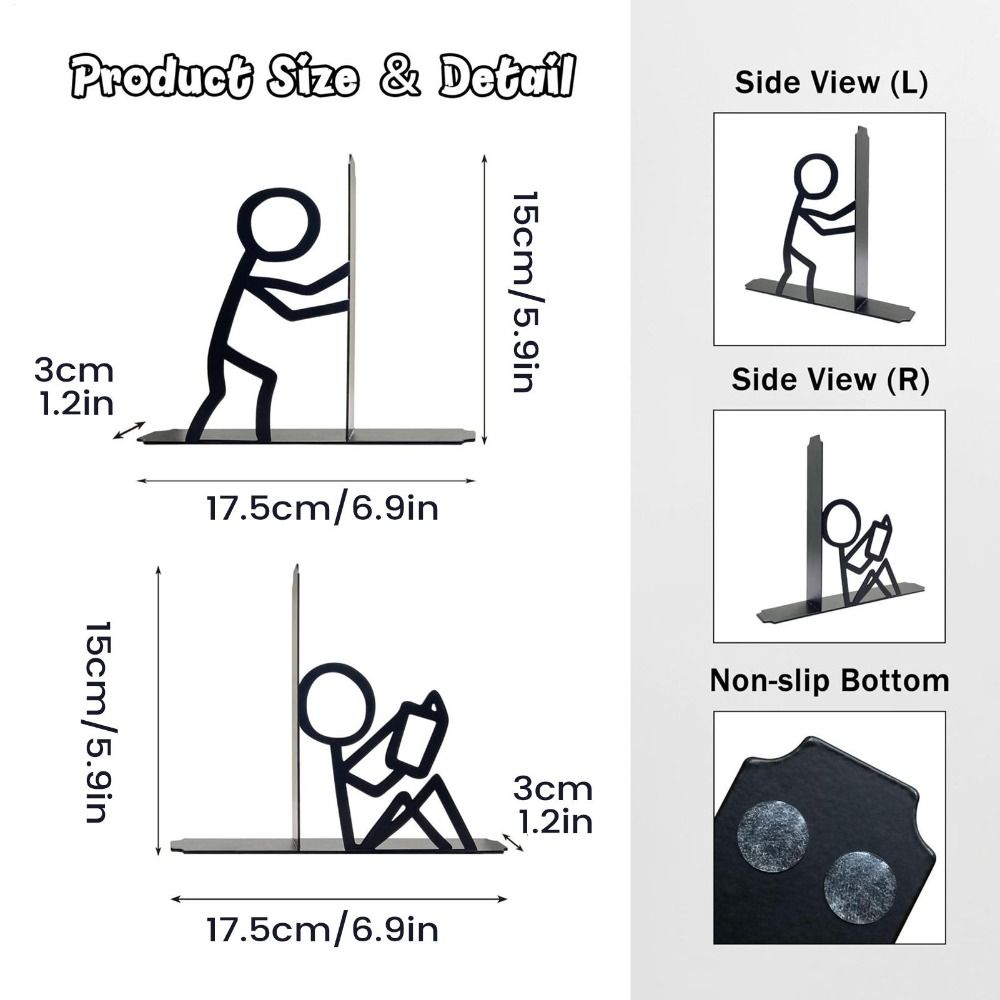 Decorative Book Stopper Reading Decor Book Organizer Cute Desk Book Ends  Book Lovers Gift