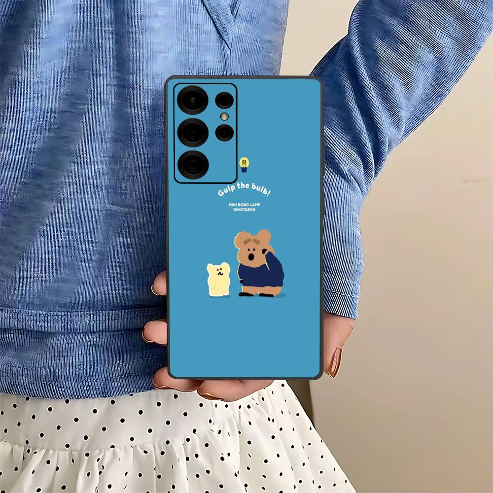 Cute Bear Quokkas Phone Case For Samsung S 24 Fe 25 Ultra Plus 20 Lite 21 30 22 23 24 22 Ultra 5G Fundas