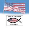 Christliche Stolze Amerikanische Flagge 3x5 Fuß Fischflagge Jesus Christus Religiöses Symbol USA