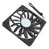 140mm 4 Pin PWM Case Fan Ultra Thin 15mm 1100RPM MFDB Bearing PC Cooling Fan 12V Black