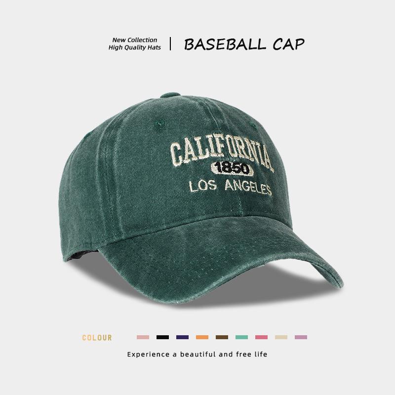 Retro Old Face Peaked Cap Children Sunscreen Sunshade Soft Top Embroidered Baseball Cap Men's Cowboy Hat